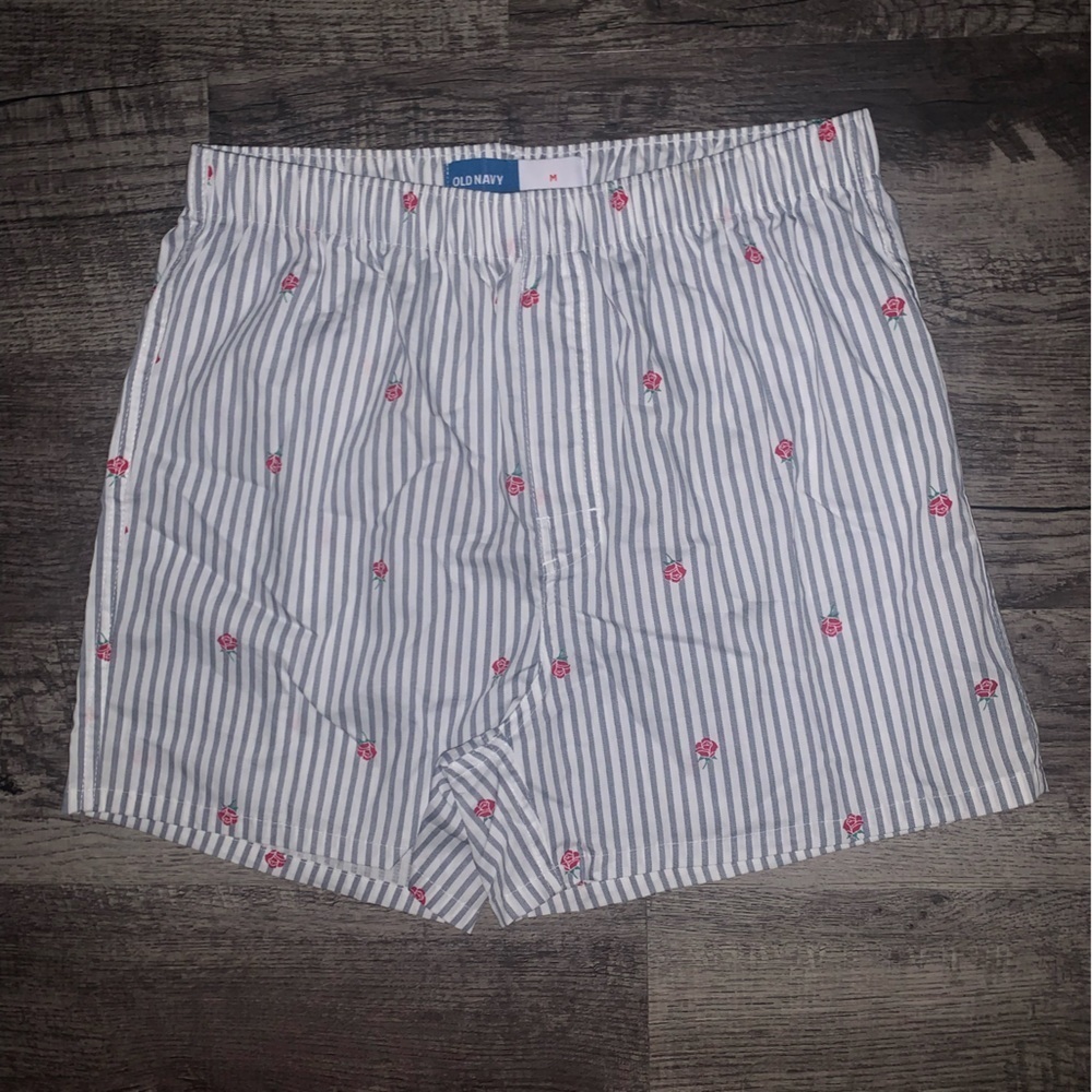 Old Navy Striped Boxer Shorts Mens Medium Print Comfy Classic Sleep Casual Brief